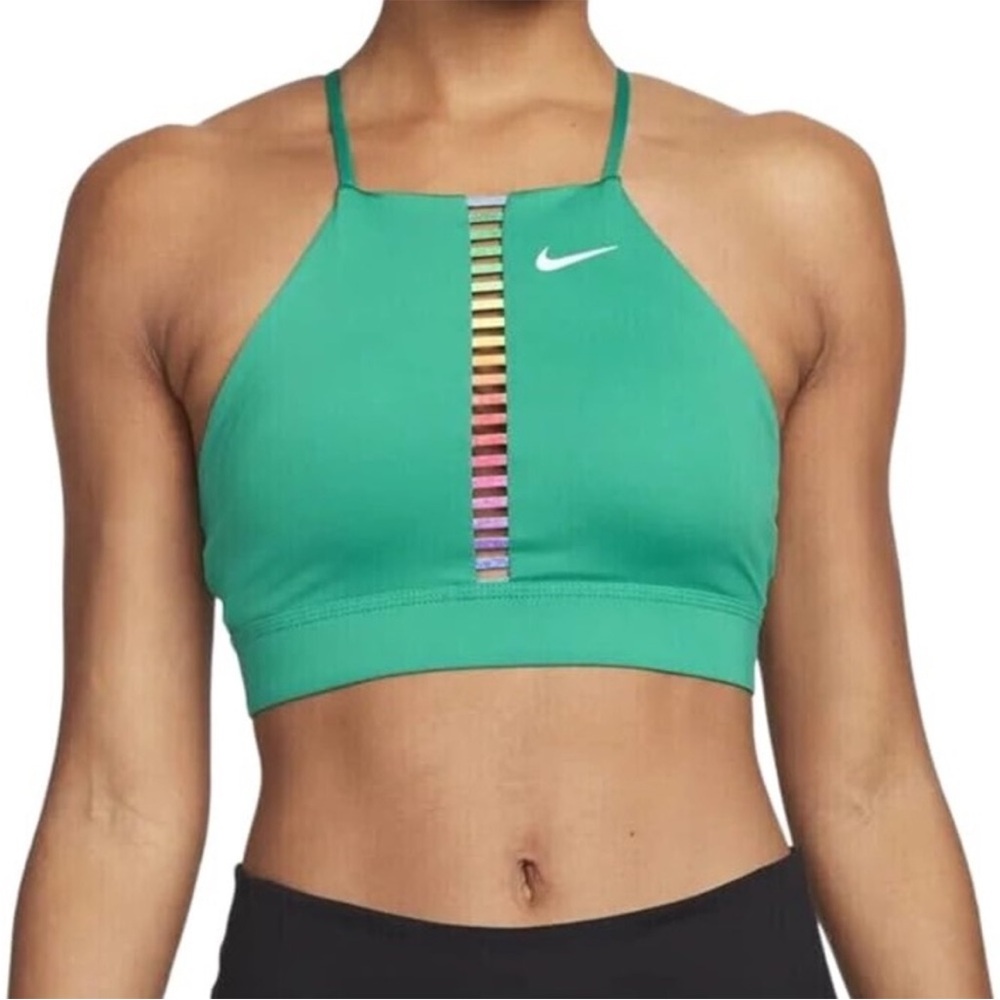 Nike Women's Green rainbow sports Bra